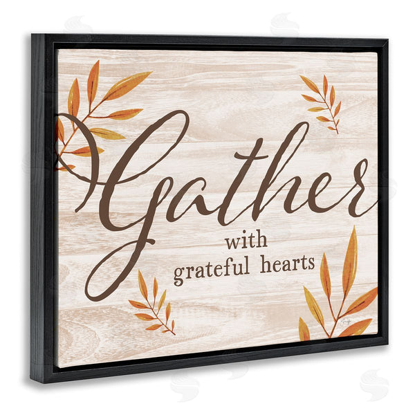Stupell Industries Yass Naffas Designs | Gather With Grateful Hearts Botanicals Wall Art