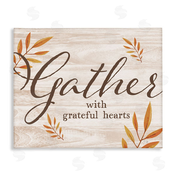 stupell industries Yass Naffas Designs | Gather With Grateful Hearts Botanicals Wall Art