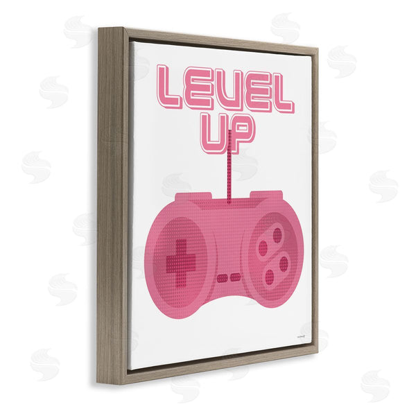 Stupell Industries Yass Naffas Designs | Girl Gamer Pink Level Up