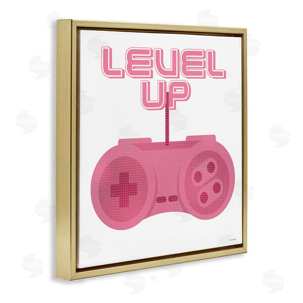 Stupell Industries Yass Naffas Designs | Girl Gamer Pink Level Up