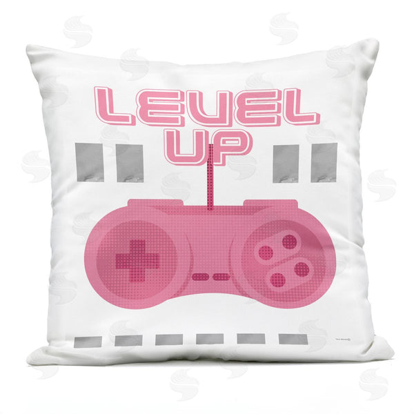 Stupell Industries Yass Naffas Designs | Girl Gamer Pink Level Up Printed Throw Pillow