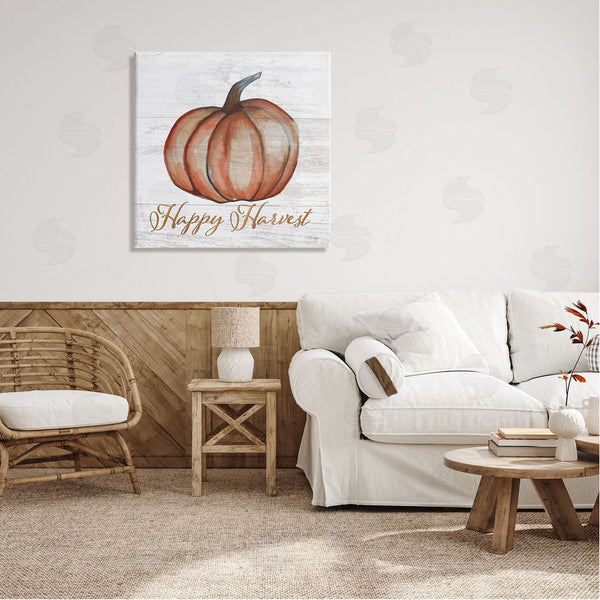 Stupell Industries Yass Naffas Designs | Happy Harvest Pumpkin Country Rustic Wall Art