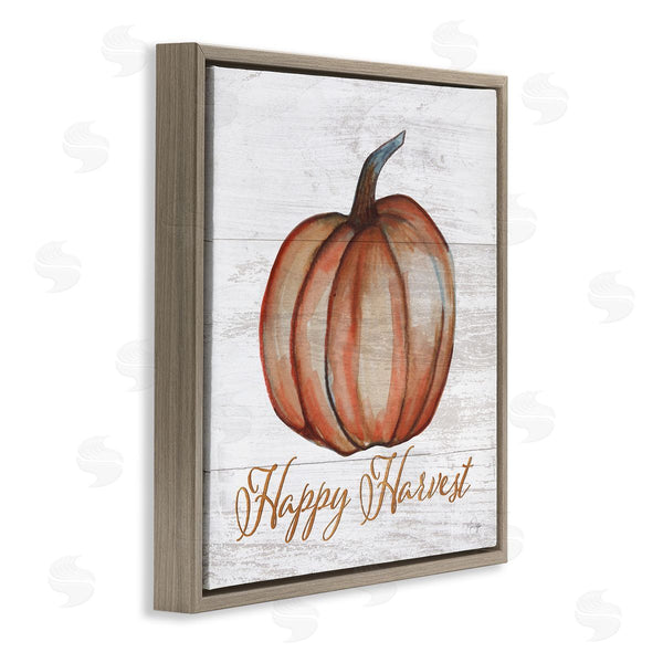 Stupell Industries Yass Naffas Designs | Happy Harvest Pumpkin Country Rustic Wall Art