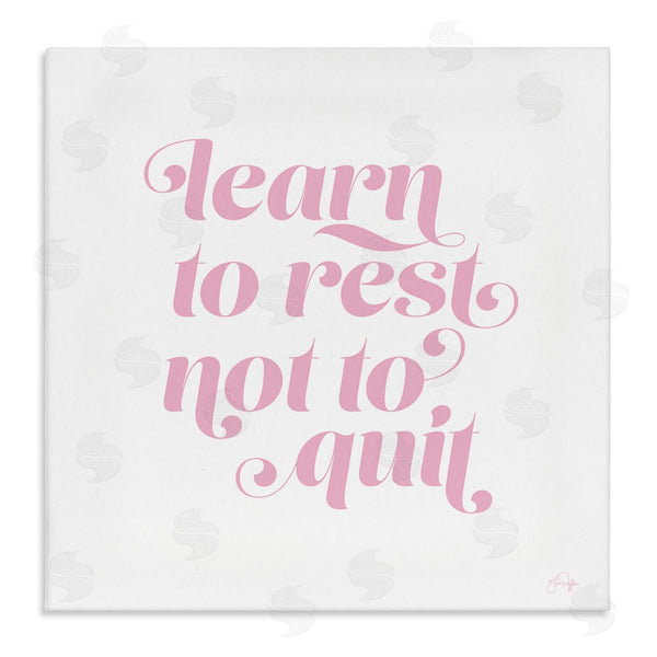stupell industries Yass Naffas Designs | Learn To Rest Not Quit Motivational Phrase Pink Wall Art