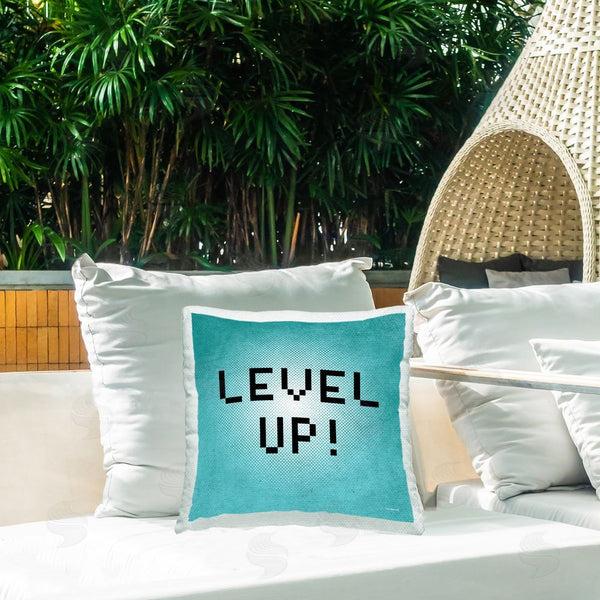 Stupell Industries Yass Naffas Designs | Level Up Pixel Phrase Printed Throw Pillow