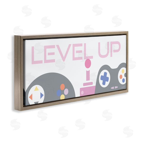 Stupell Industries Yass Naffas Designs | Level Up Retro Joysticks Wall Art