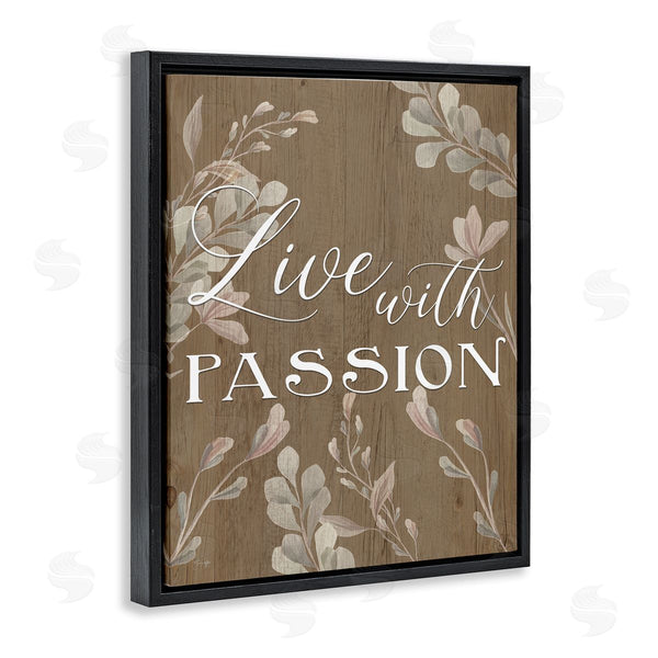 Stupell Industries Yass Naffas Designs | Live With Passion Rustic Botanicals Wall Art