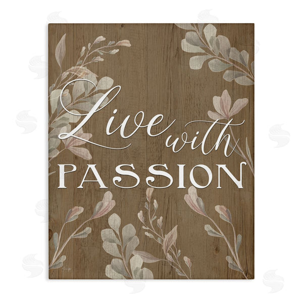 stupell industries Yass Naffas Designs | Live With Passion Rustic Botanicals Wall Art