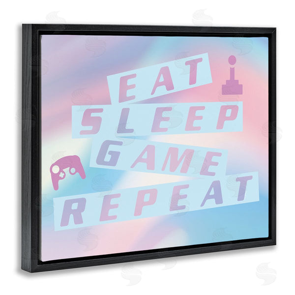 Stupell Industries Yass Naffas Designs | Pastel Eat Sleep Game
