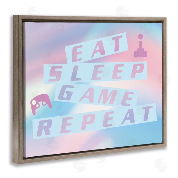 Stupell Industries Yass Naffas Designs | Pastel Eat Sleep Game