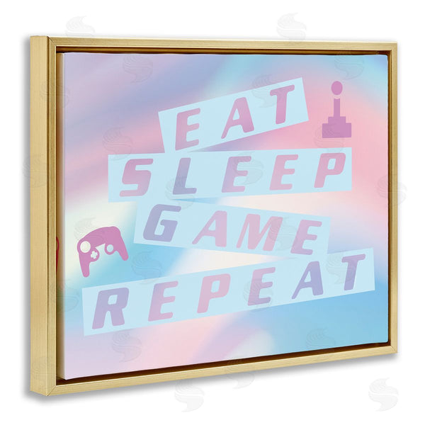 Stupell Industries Yass Naffas Designs | Pastel Eat Sleep Game
