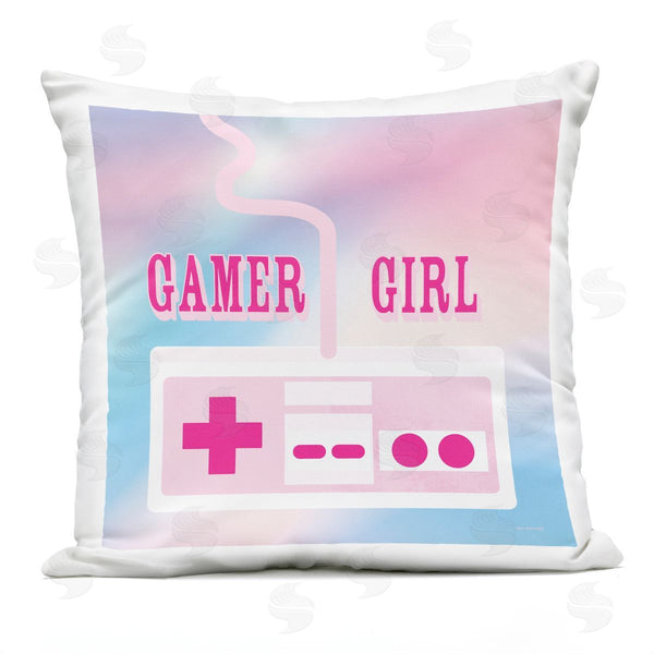 Stupell Industries Yass Naffas Designs | Pastel Gamer Girl Controller Printed Throw Pillow