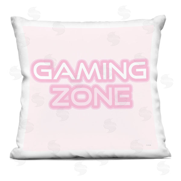 stupell industries Yass Naffas Designs | Pastel Pink Gaming Zone Printed Throw Pillow