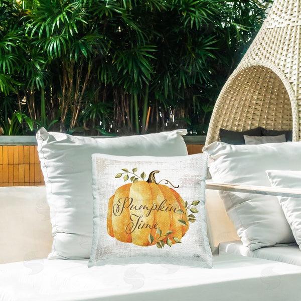 Stupell Industries Yass Naffas Designs | Pumpkin Time Over Rustic Printed Throw Pillow