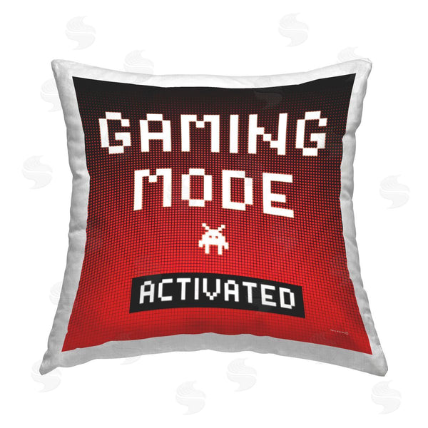 stupell industries Yass Naffas Designs | Red Gaming Mode Activated Printed Throw Pillow