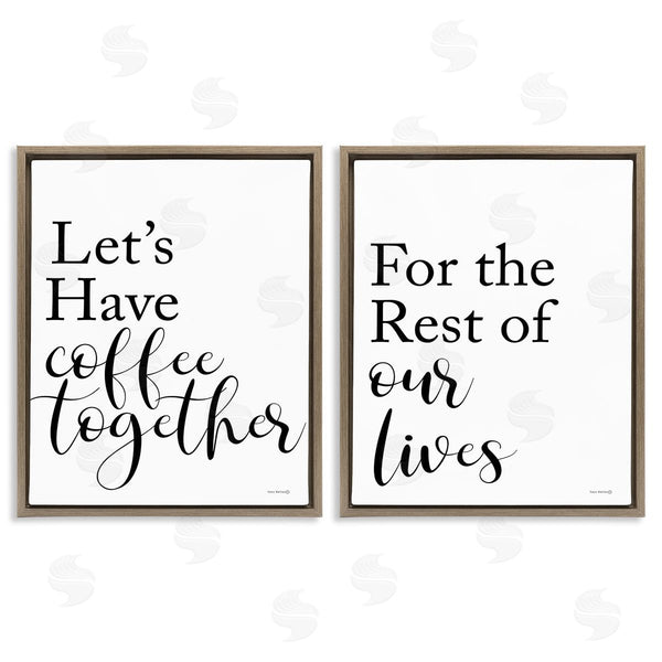 Stupell Industries Yass Naffas Designs | Romantic Coffee Together Wall Art