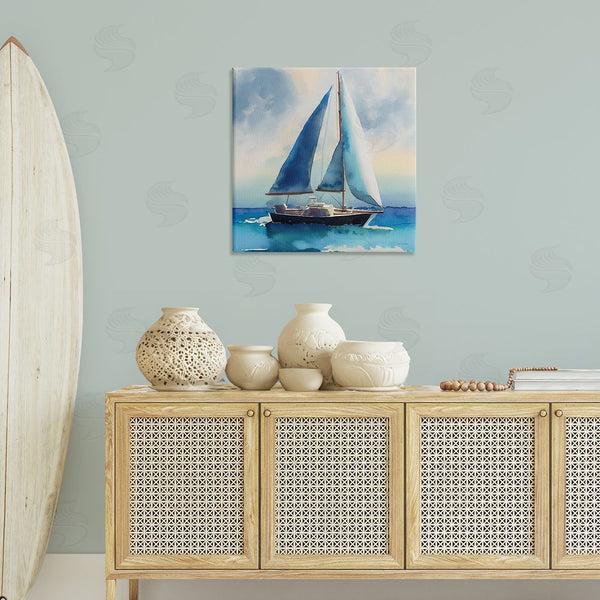 Stupell Industries Yass Naffas Designs | Watercolor Style Sailboat Wall Art