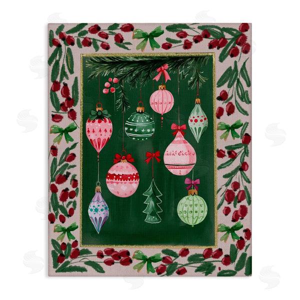 stupell industries Yen | Festive Ornaments Botanical Border