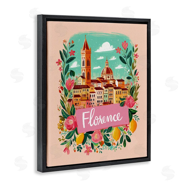 Stupell Industries Yen | Floral Bordered Florence Wall Art
