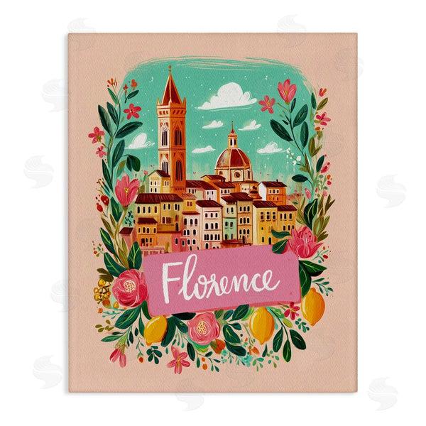 stupell industries Yen | Floral Bordered Florence Wall Art