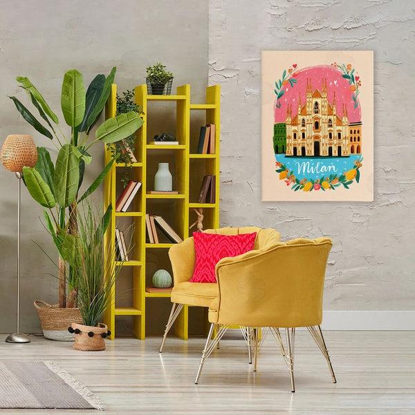 Stupell Industries Yen | Floral Bordered Milan Wall Art