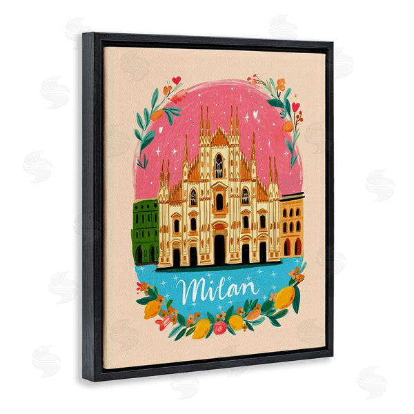 Stupell Industries Yen | Floral Bordered Milan Wall Art