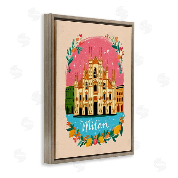 Stupell Industries Yen | Floral Bordered Milan Wall Art