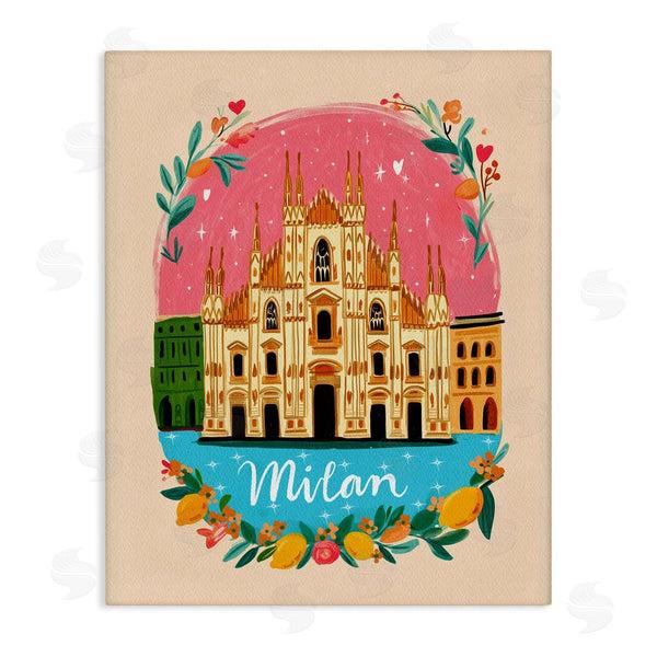 stupell industries Yen | Floral Bordered Milan Wall Art