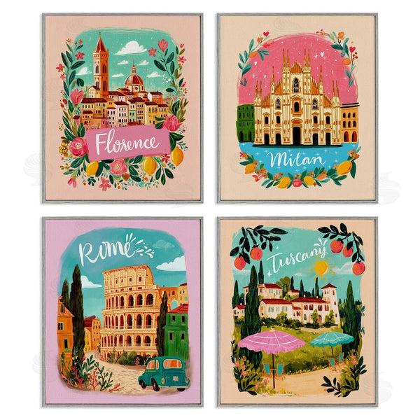 Stupell Industries Yen | Italy Travel Locations With Florals Wall Art