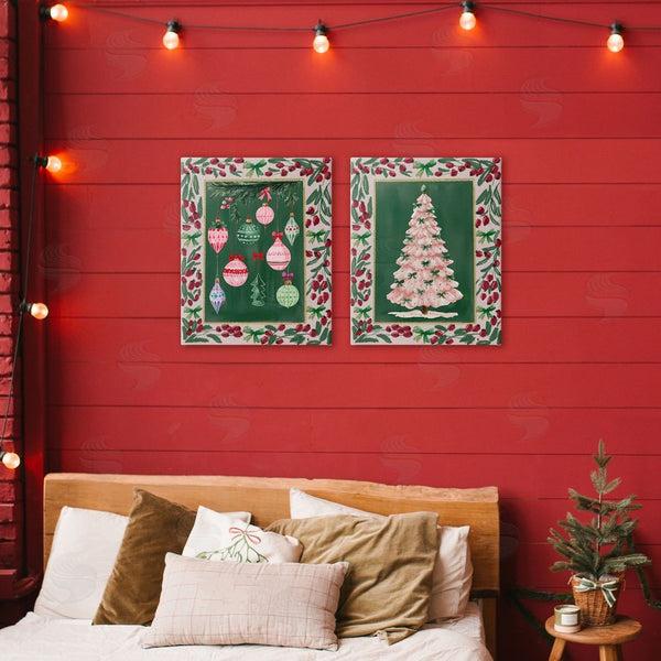 Stupell Industries Yen | Vintage Ornaments & Tree Border