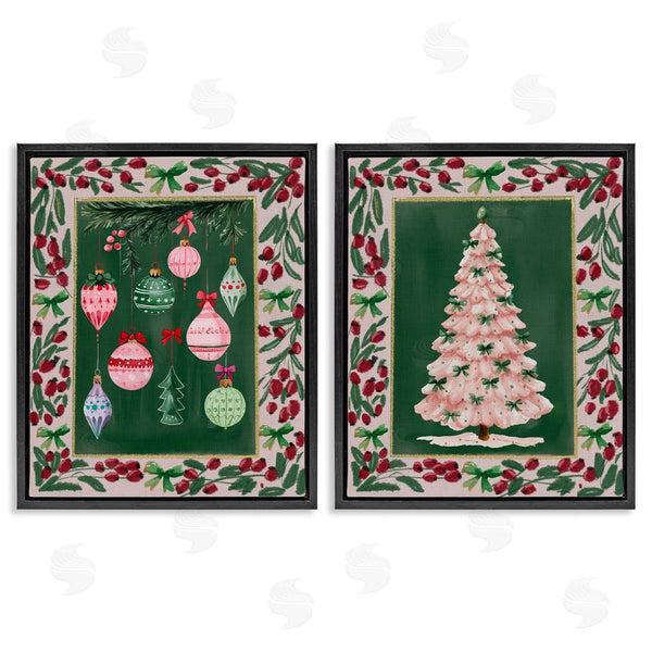 Stupell Industries Yen | Vintage Ornaments & Tree Border