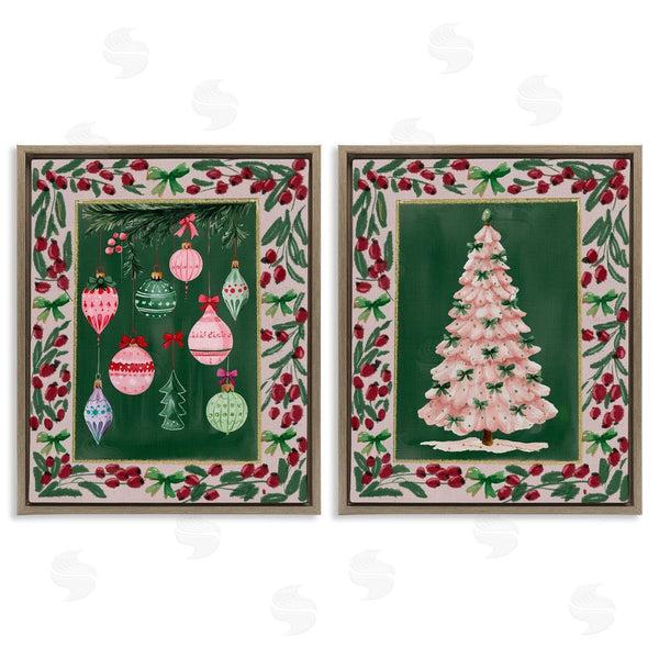 Stupell Industries Yen | Vintage Ornaments & Tree Border