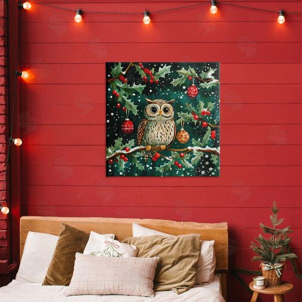 Stupell Industries Yen | Winter Owl With Gentle Snowfall
