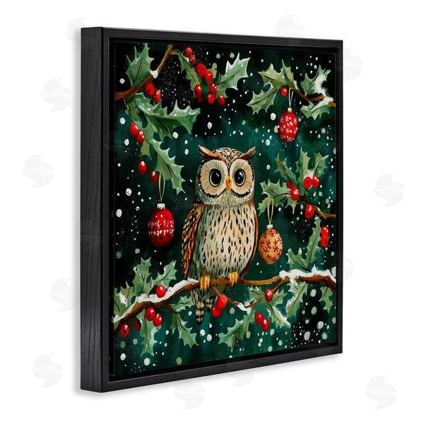 Stupell Industries Yen | Winter Owl With Gentle Snowfall