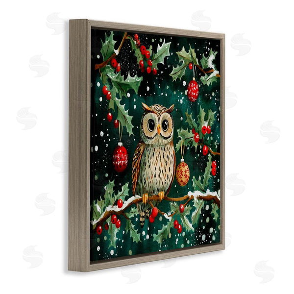 Stupell Industries Yen | Winter Owl With Gentle Snowfall