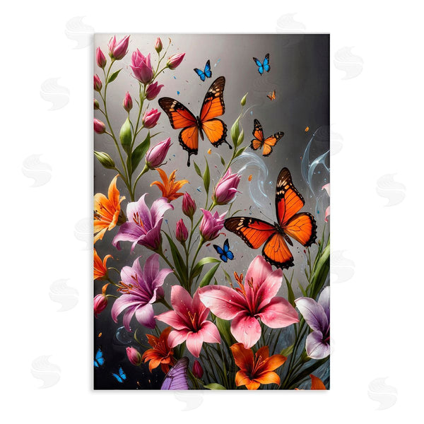 stupell industries Yuri Khrushch | Monarch Butterflies & Lilies Wall Art