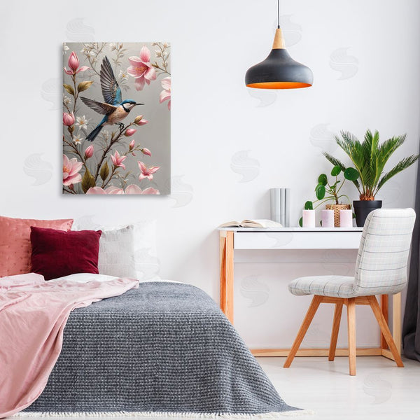 Stupell Industries Yuri Khrushch | Soft Pink Florals With Bird Wall Art