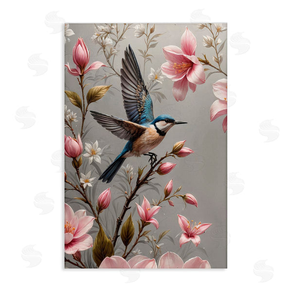 stupell industries Yuri Khrushch | Soft Pink Florals with Bird Wall Art