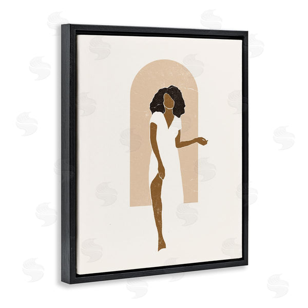 Stupell Industries Yuyu Pont | Abstract Female In Archway Soft Minimal Earth Tones Wall Art