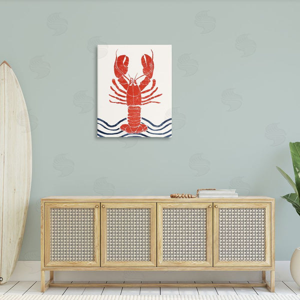 Stupell Industries Yuyu Pont | Modern Lobster With Waves Wall Art