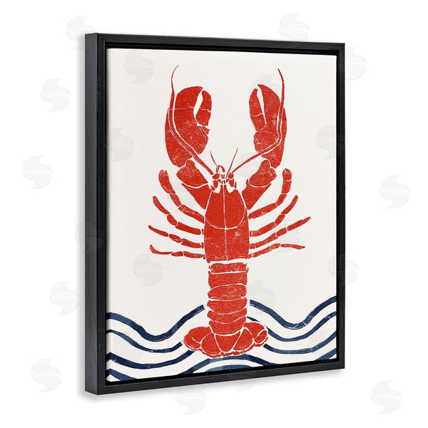 Stupell Industries Yuyu Pont | Modern Lobster With Waves Wall Art