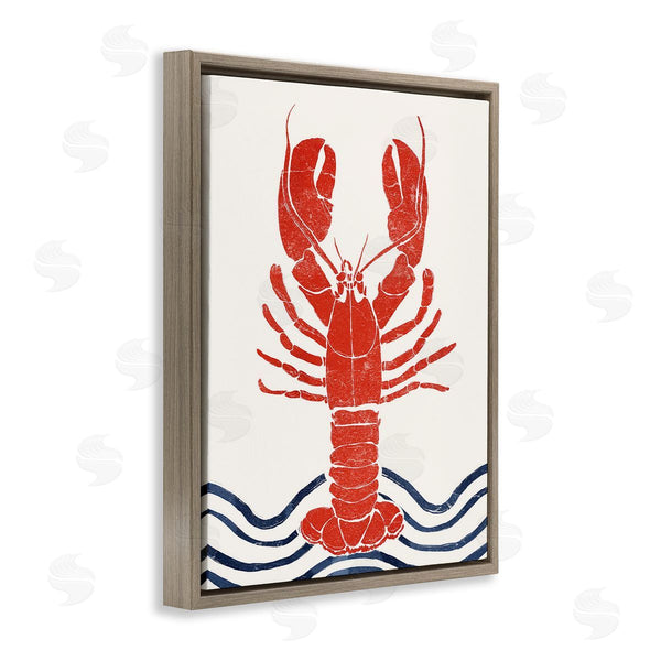 Stupell Industries Yuyu Pont | Modern Lobster With Waves Wall Art