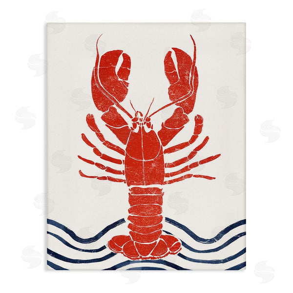 stupell industries Yuyu Pont | Modern Lobster with Waves Wall Art