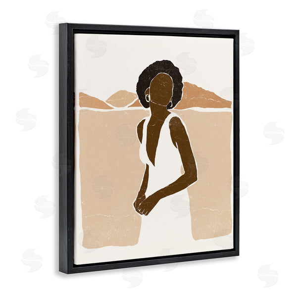 Stupell Industries Yuyu Pont | Woman Standing In Desert Canyon Mountain Landscape Wall Art
