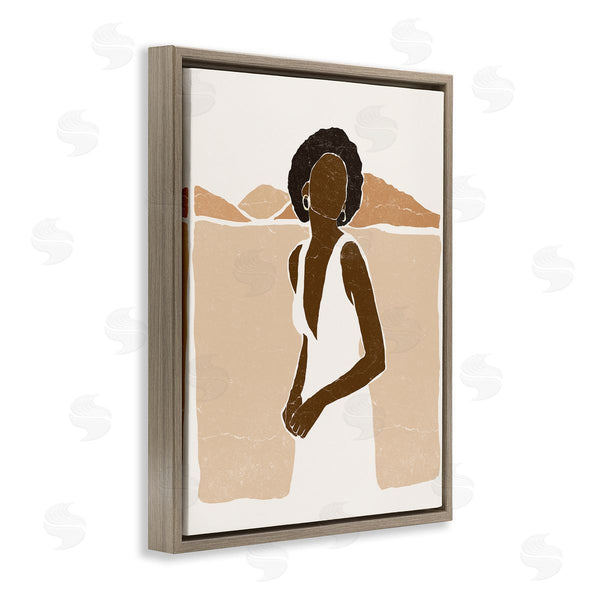 Stupell Industries Yuyu Pont | Woman Standing In Desert Canyon Mountain Landscape Wall Art