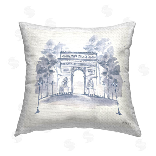 Stupell Industries Yvette St. Amant | Arc De Triomphe Sketch Printed Throw Pillow