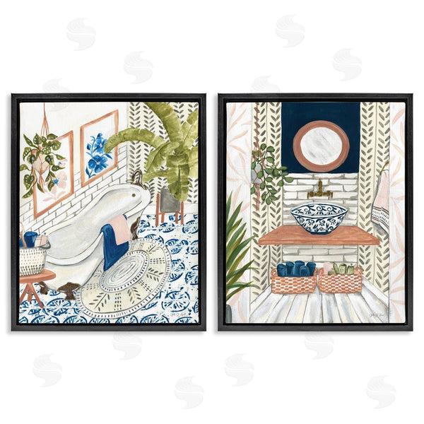 Stupell Industries Yvette St. Amant | Boho Chic Bathroom Wall Art