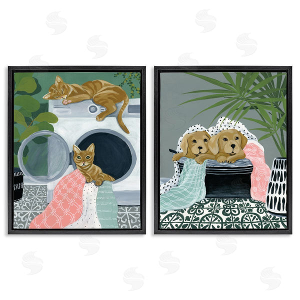 Stupell Industries Yvette St. Amant | Cats & Dogs Laundry Room Wall Art