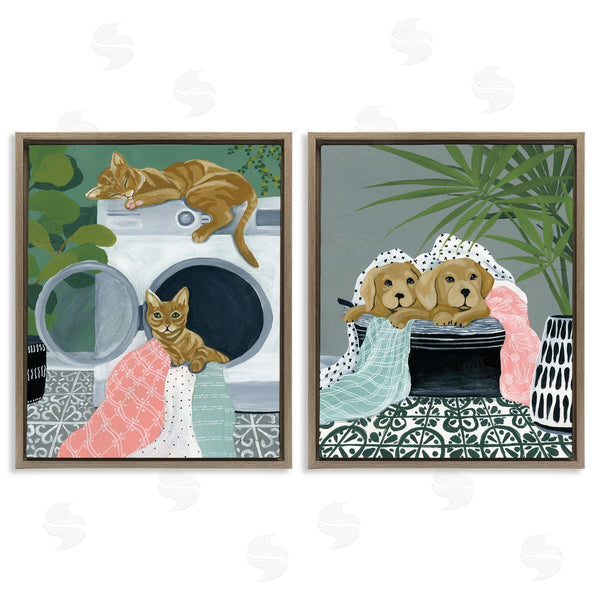 Stupell Industries Yvette St. Amant | Cats & Dogs Laundry Room Wall Art