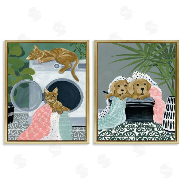 Stupell Industries Yvette St. Amant | Cats & Dogs Laundry Room Wall Art